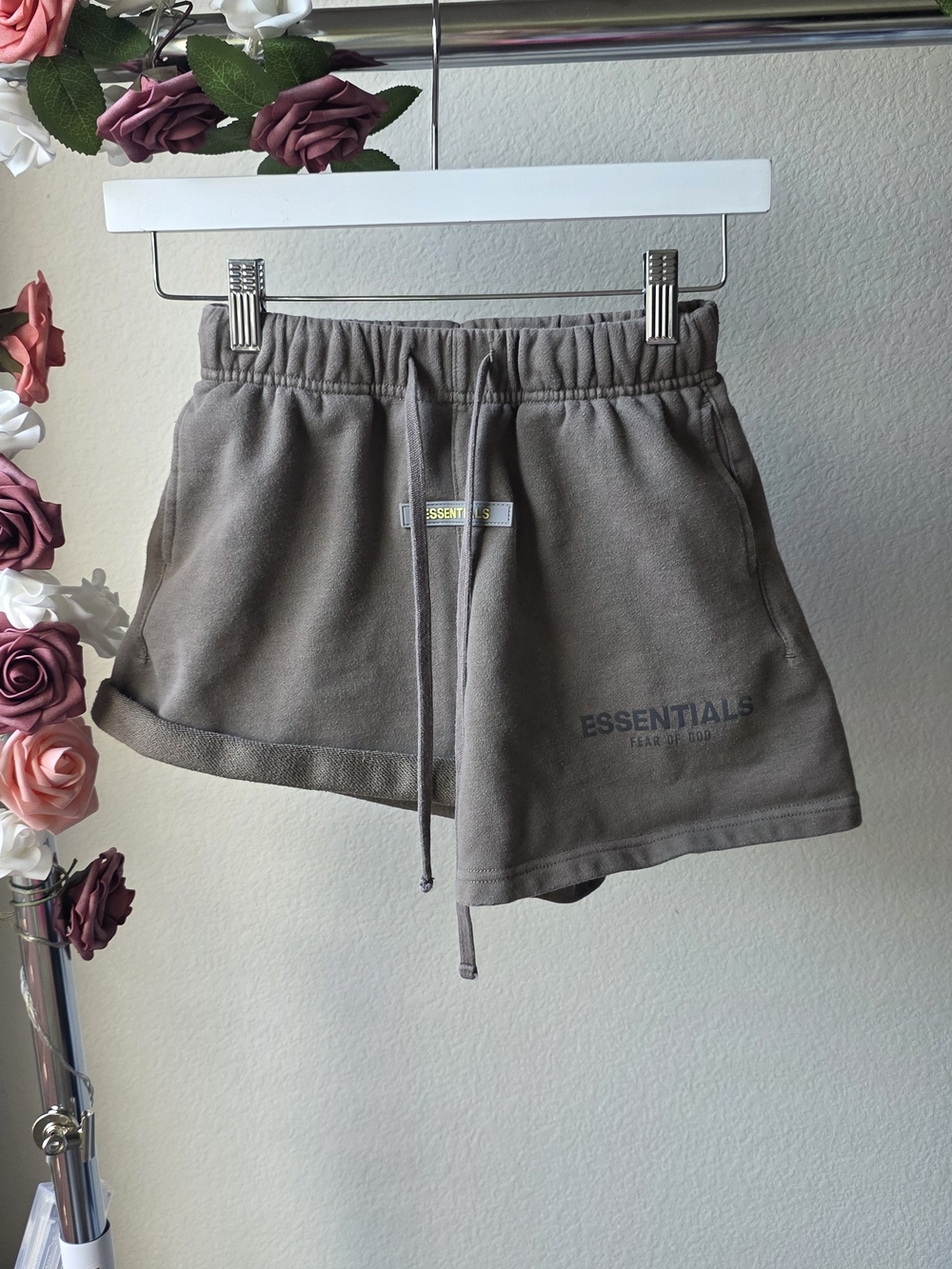 Essentials Kids Brown Drawstring Shorts